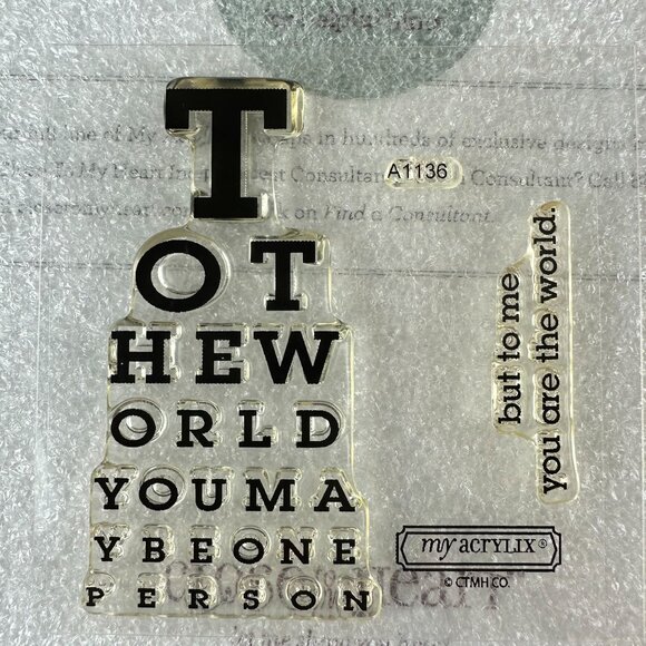 My Acrylix Card Chatter-Focus On You Stamps A1136 By Close To My Heart - Picture 1 of 2